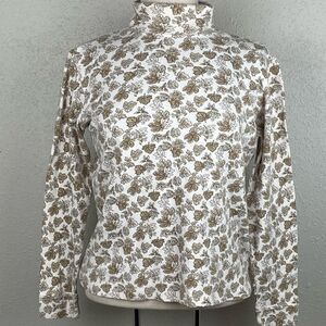 EUC CLASSIC ELEMENTS Womens Fall Autumn 🍂 Leaves Turtleneck Size S